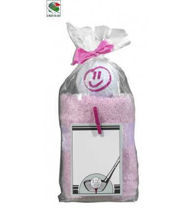 Serviette de golf rose