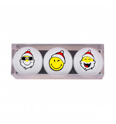 3 balles Smiley de noël