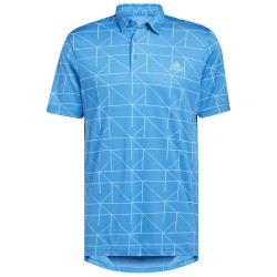 Polo Adidas jacquard bleu