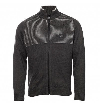 Pull Calvin Klein full zip lined charcoal