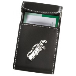 Porte cartes golf en cuir