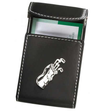 Porte cartes golf en cuir