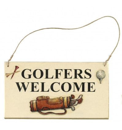 Pancarte golf porte