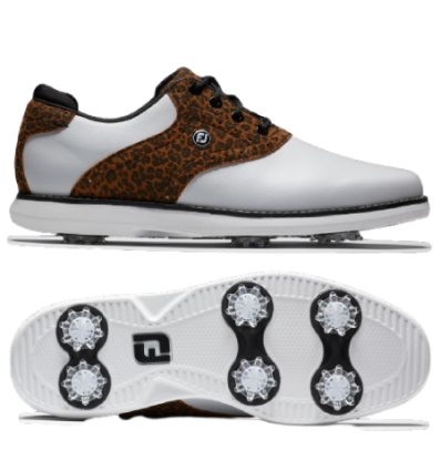 Chaussures Footjoy Traditions - Blanc/Noir/Léopard