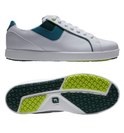 Chaussures Footjoy Links - Blanc/Vert/Bleu