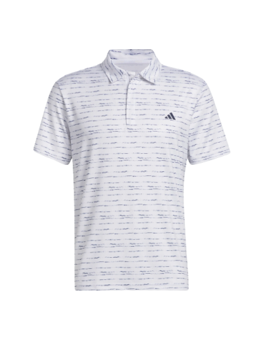 Polo Adidas Stripe Zip - Blanc