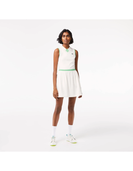 Robe Lacoste sans manche Flour - Blanc/Vert