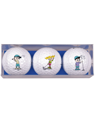 Lot de 3 balles de golf Fille & Garçon