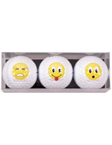 Lot de 3 balles Sportiques smiley