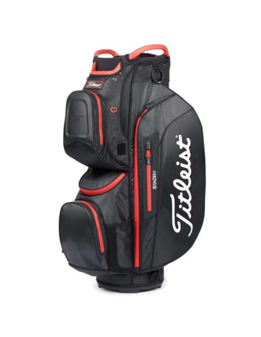 Sac chariot Titleist Cart 15 StaDry noir/rouge