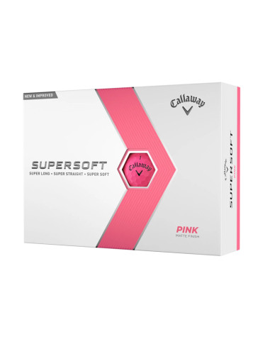 Balles de golf Callaway Supersoft Matte rose