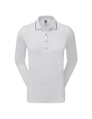 Polo Footjoy manches longues thermal Jersey rose