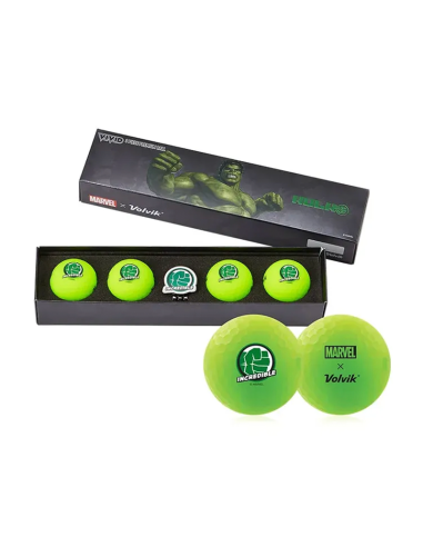 Coffret balles de golf Volvik Vidid Hulk