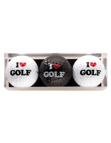 Lot de 3 balles de golf I Love Golf